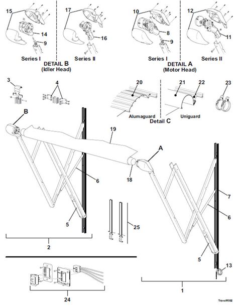 Solera <b>Awnings</b>® V000335183 - Standard™ 13'L x 1. . Dometic power awning parts diagram
